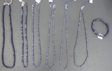 Cordierit / Iolith Würfelkette 2,5 mm