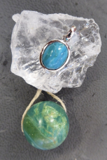 Landschafts Opal Kugelanhänger