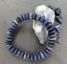 Dumortierit Armband &quote;Linse&quote; AAA