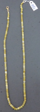 Opal-Kette gelb, 3 x 4 mm Linse