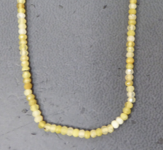 Opal-Kette gelb, 2 x 3 mm fac.