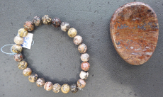 Ryolith Armband 8 mm      Leoparden-Fell- 