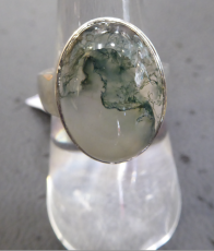 Moosachat Ring 12 x 17 mm AAA