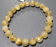 Rutilquarz 8 mm Armband AAAA