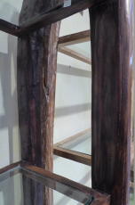 Teak Regal mit Glasböden