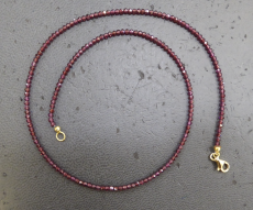 Rhodolith Granat Kette 02/ 42 fac.