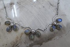 Labradorit Silbercollier