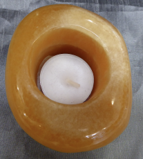 Orangen-Calcit Teelicht AAAA Rarität