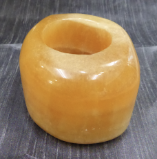 Orangen-Calcit Teelicht AAAA Rarität