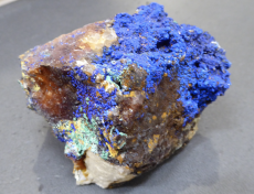 Azurit - Malchit auf Quarz Rarität