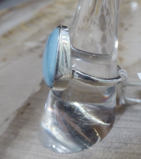 Larimar Ring " Dreieck "