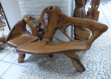 Teak Wurzelholz Bank "FRIEDA"