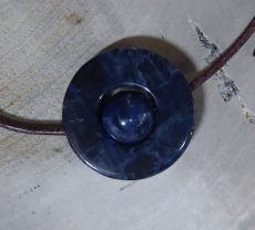 Sodalith Disc 25mm Anhänger AAAA
