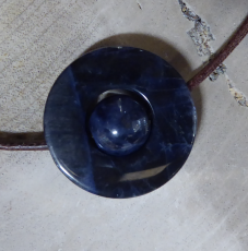 Sodalith Disc 25mm Anhänger AAAA