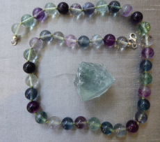 Fluorit Kette, Regenbogen- 10 mm