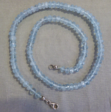 Aquamarin Collier 6 mm