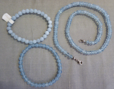 Aquamarin Collier 6 mm