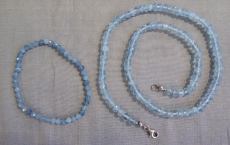 Aquamarin Collier 6 mm