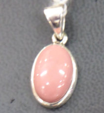 Pink Andenopal Anhänger, oval