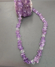 Amethyst-Bergkristall-Collier