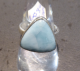Larimar Ring " Dreieck "
