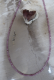 Rubelith Kette , rosa Turmalin 2 x 2 mm fac.