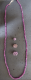 Rubin Kette 3 x 3 x 3 mm Würfel Natur