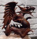 Drache, Holz Suar, 20 cm mit Flügel