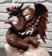 Drache, Holz Suar, 20 cm mit Flügel