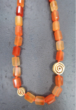 Karneol Spiral Double Collier