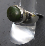 Nephrit Jade Ring, oval quer