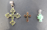 Peridot Kreuz Silber