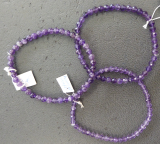 Amethyst Armband, 4 mm fac. AAAA