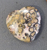 Ryolith Herz   Leoparden-Fell- Jaspis od. Pop-jaspis