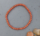 Karneol Armband, 4mm, erhitzt