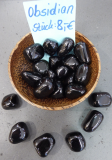 Obsidian, schwarz Trommelstein