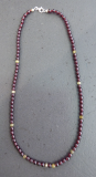 Rhodolith- Grossular Granat Collier 04 / 42 fac.
