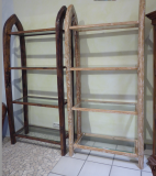 Teak Regal mit Glasböden