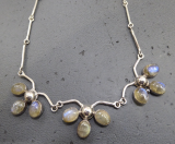 Labradorit Silbercollier