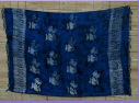 Sarong blau batik mit Fischen