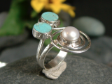 Türkis-Perle Ring