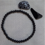 Onyx, 4 mm Armband, glanz