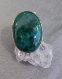 Chrysokoll Ring, oval