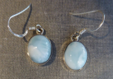 Larimar Ohrringe oval