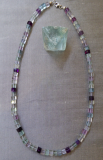 Fluorit Kette 5 mm Würfel