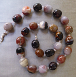 Sardonyx-Bergkristall-Collier