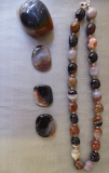 Sardonyx-Bergkristall-Collier