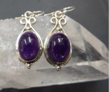 Amethyst Ohrring 10 x 14 mm Cab.