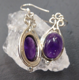 Amethyst Ohrring 10 x 14 mm Cab.