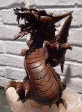 Drache, Holz Suar,  20 cm mit Flügel